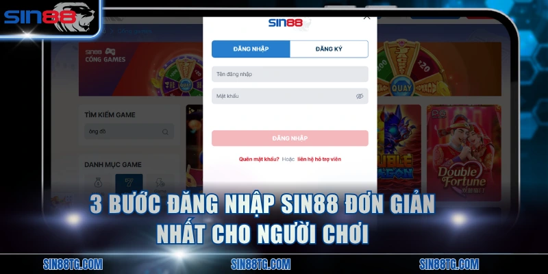 3 bước đăng nhập SIN88 đơn giản nhất cho người chơi