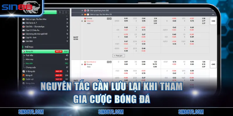 Nguyên tắc cần lưu lại khi tham gia cược bóng đá