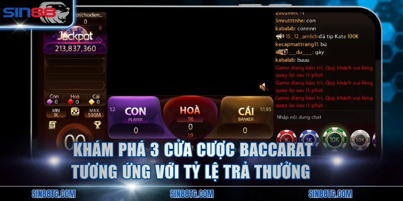 Phân tích các lựa chọn cược trong Baccarat