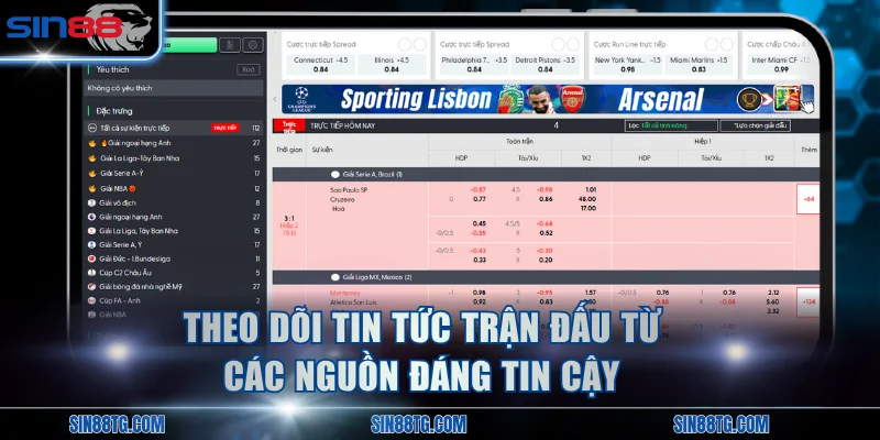 Theo dõi tin tức trận đấu từ các nguồn đáng tin cậy